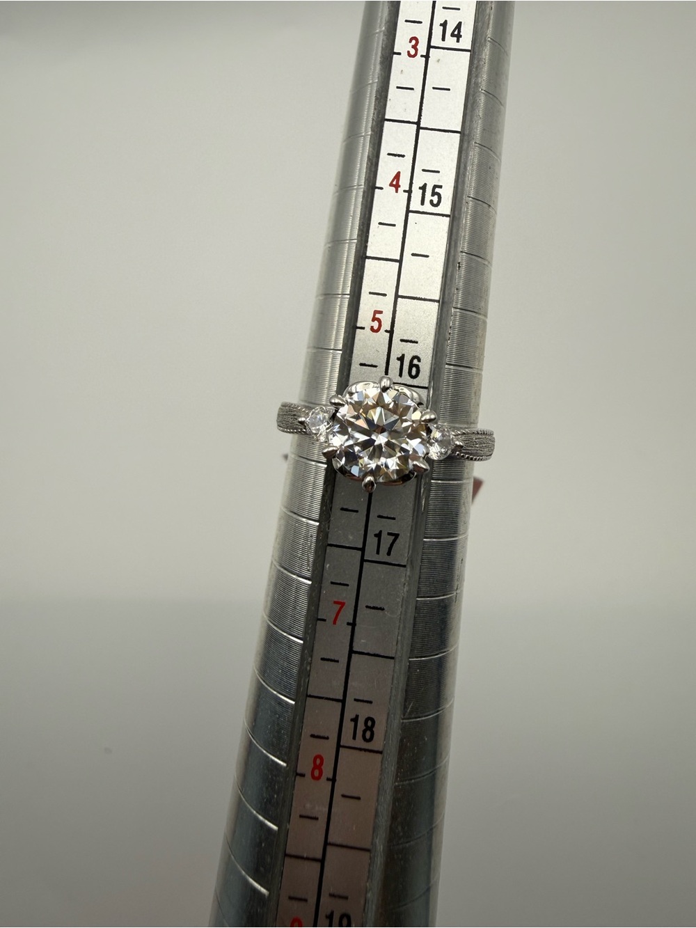 Timeless Moissanite Solitaire Ring set in Sterling Silver